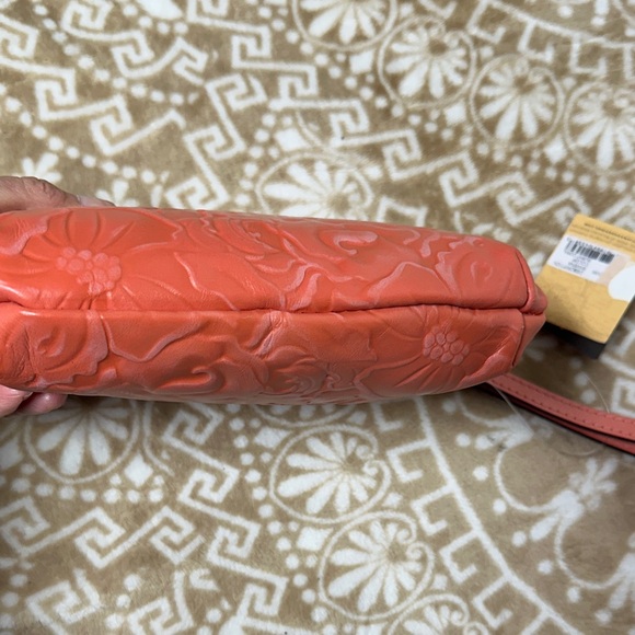 Patricia Nash Embossed Coral Wristlet - Picture 3 of 14